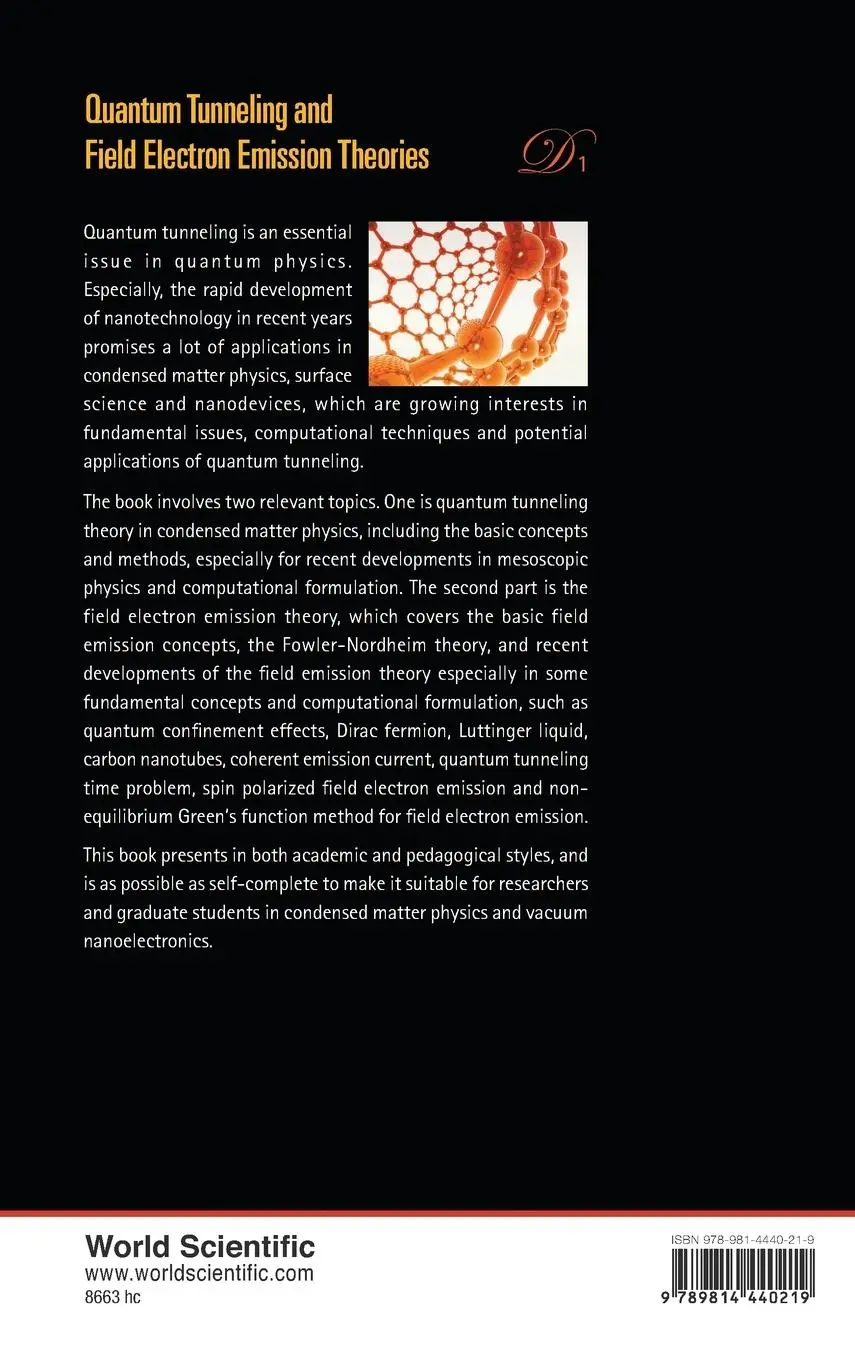 Rückseite: 9789814440219 | QUANTUM TUNNELING AND FIELD ELECTRON EMISSION THEORIES | Liang | Buch