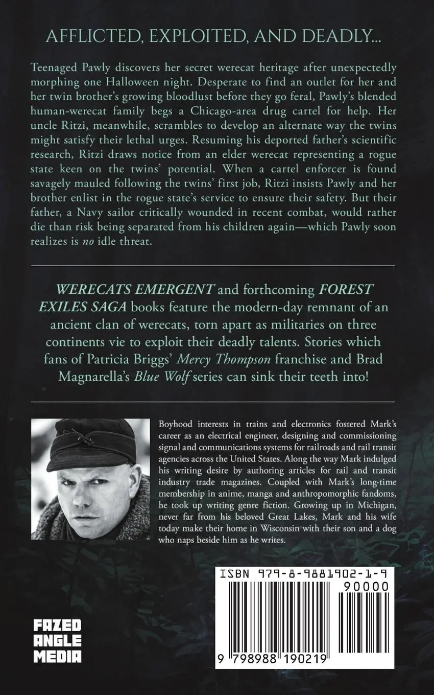 Rückseite: 9798988190219 | Werecats Emergent | An Urban Fantasy Family Thriller | Mark J. Engels