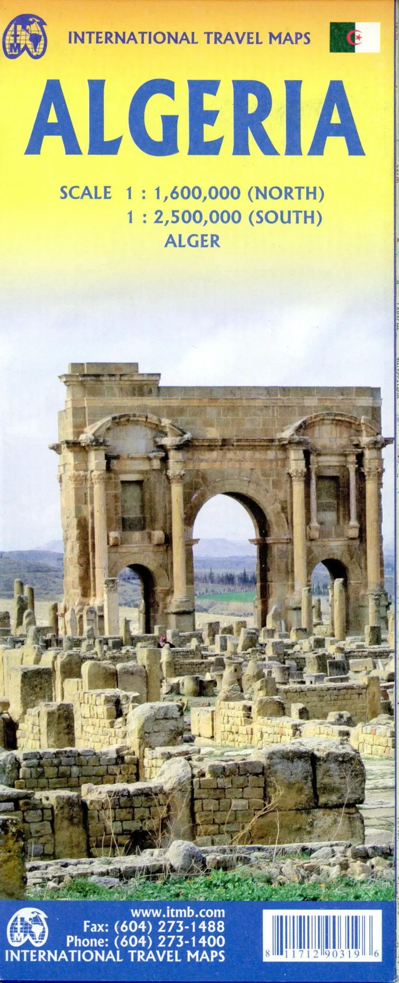 Cover: 9781771290319 | Algeria | ITM Intern.Travel Maps 1:2000000 | (Land-)Karte | Englisch