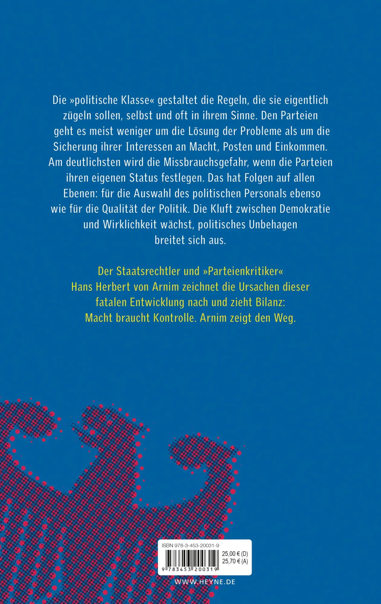 Bild: 9783453200319 | Macht braucht Kontrolle | Hans Herbert von Arnim | Buch | 368 S.