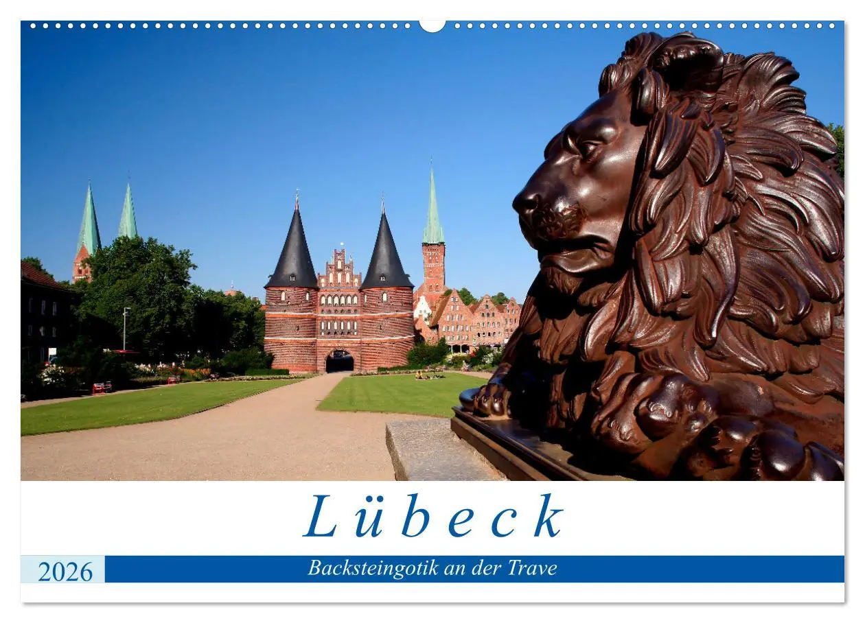 Cover: 9783457640319 | Lübeck Backsteingotik an der Trave (Wandkalender 2026 DIN A2 quer),...