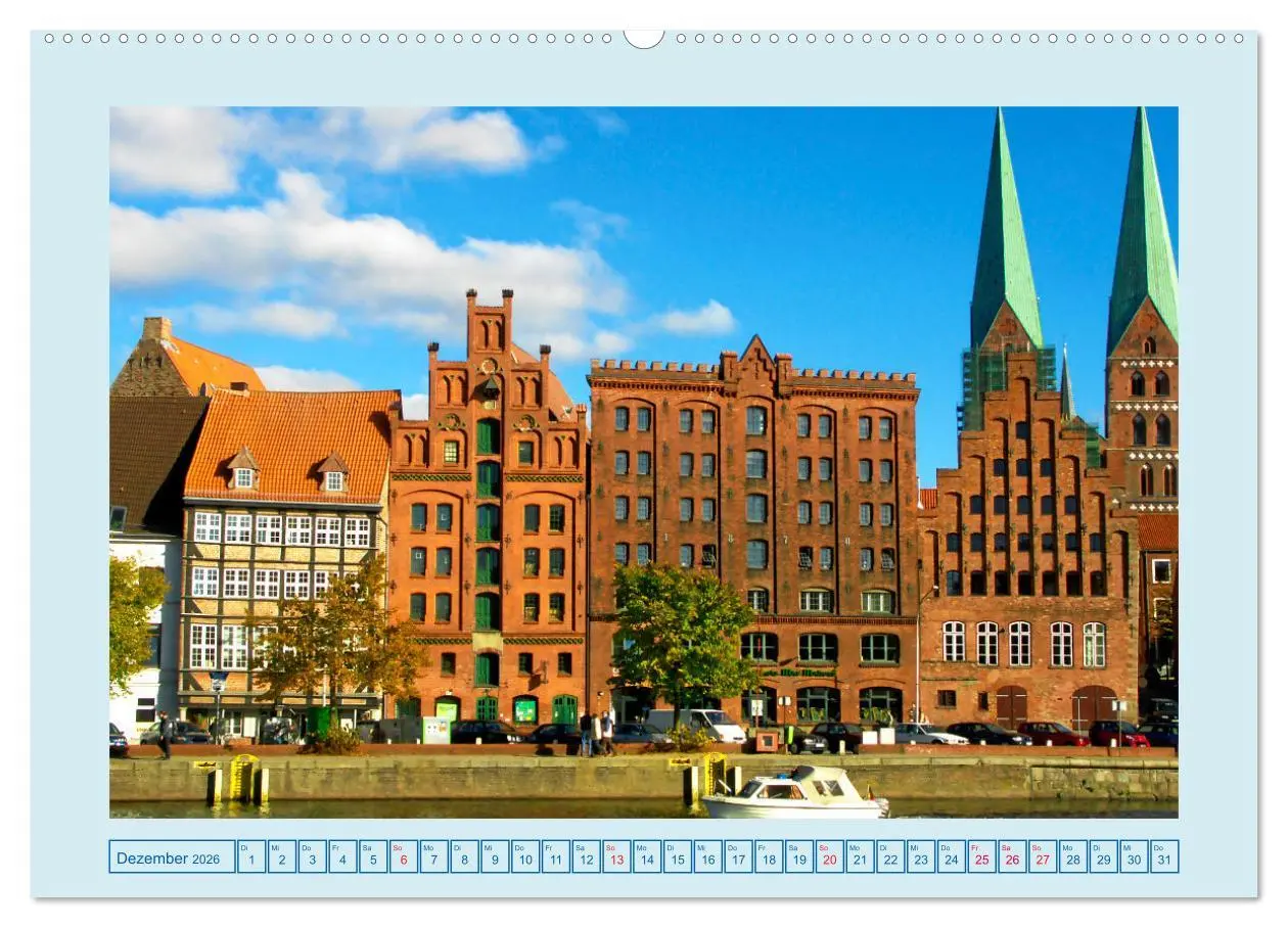 Bild: 9783457640319 | Lübeck Backsteingotik an der Trave (Wandkalender 2026 DIN A2 quer),...