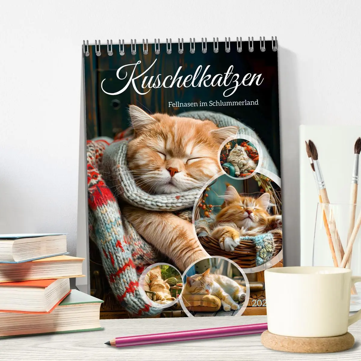 Bild: 9783516280319 | Kuschelkatzen - Fellnasen im Schlummerland (Tischkalender 2026 DIN...