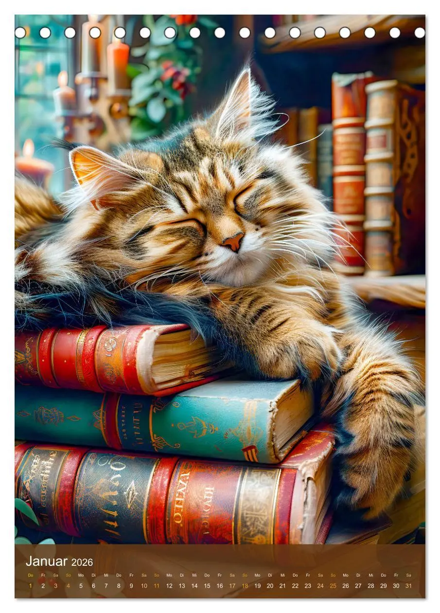 Bild: 9783516280319 | Kuschelkatzen - Fellnasen im Schlummerland (Tischkalender 2026 DIN...