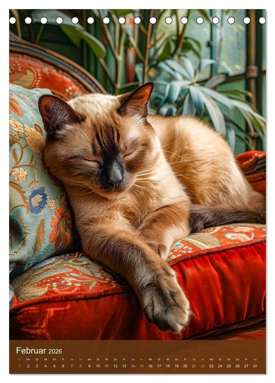 Bild: 9783516280319 | Kuschelkatzen - Fellnasen im Schlummerland (Tischkalender 2026 DIN...