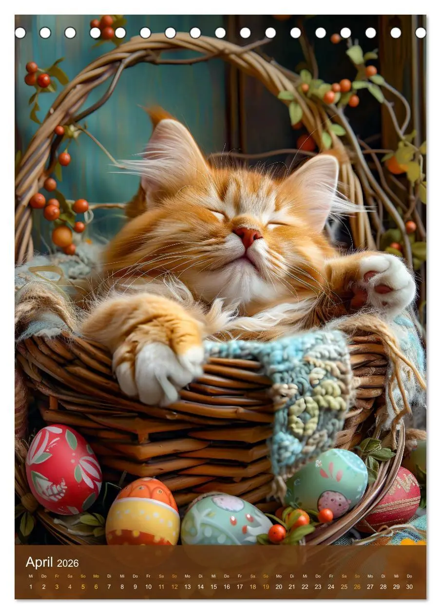 Bild: 9783516280319 | Kuschelkatzen - Fellnasen im Schlummerland (Tischkalender 2026 DIN...