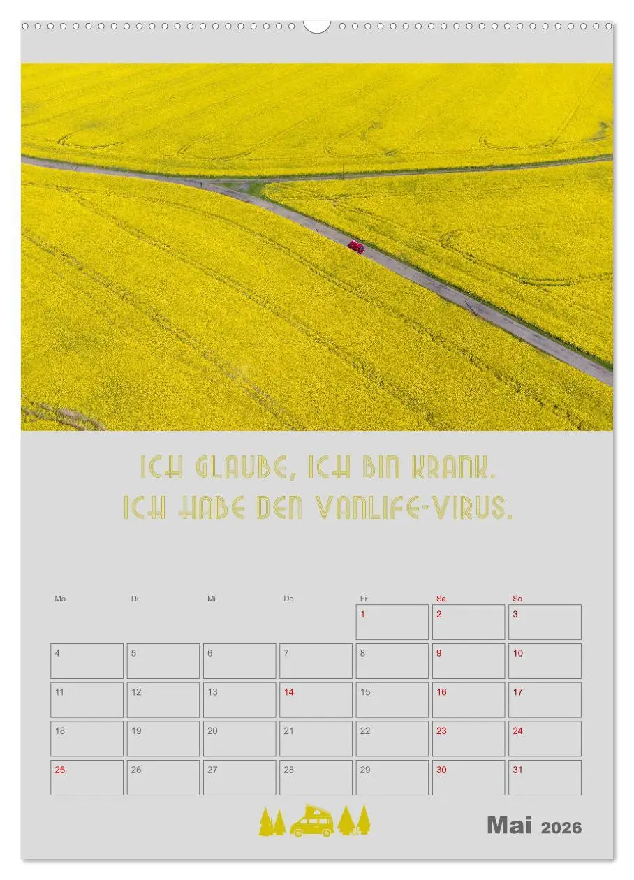Bild: 9783516350319 | Roadtrips - Urlaub auf Rädern (Wandkalender 2026 DIN A2 hoch),...
