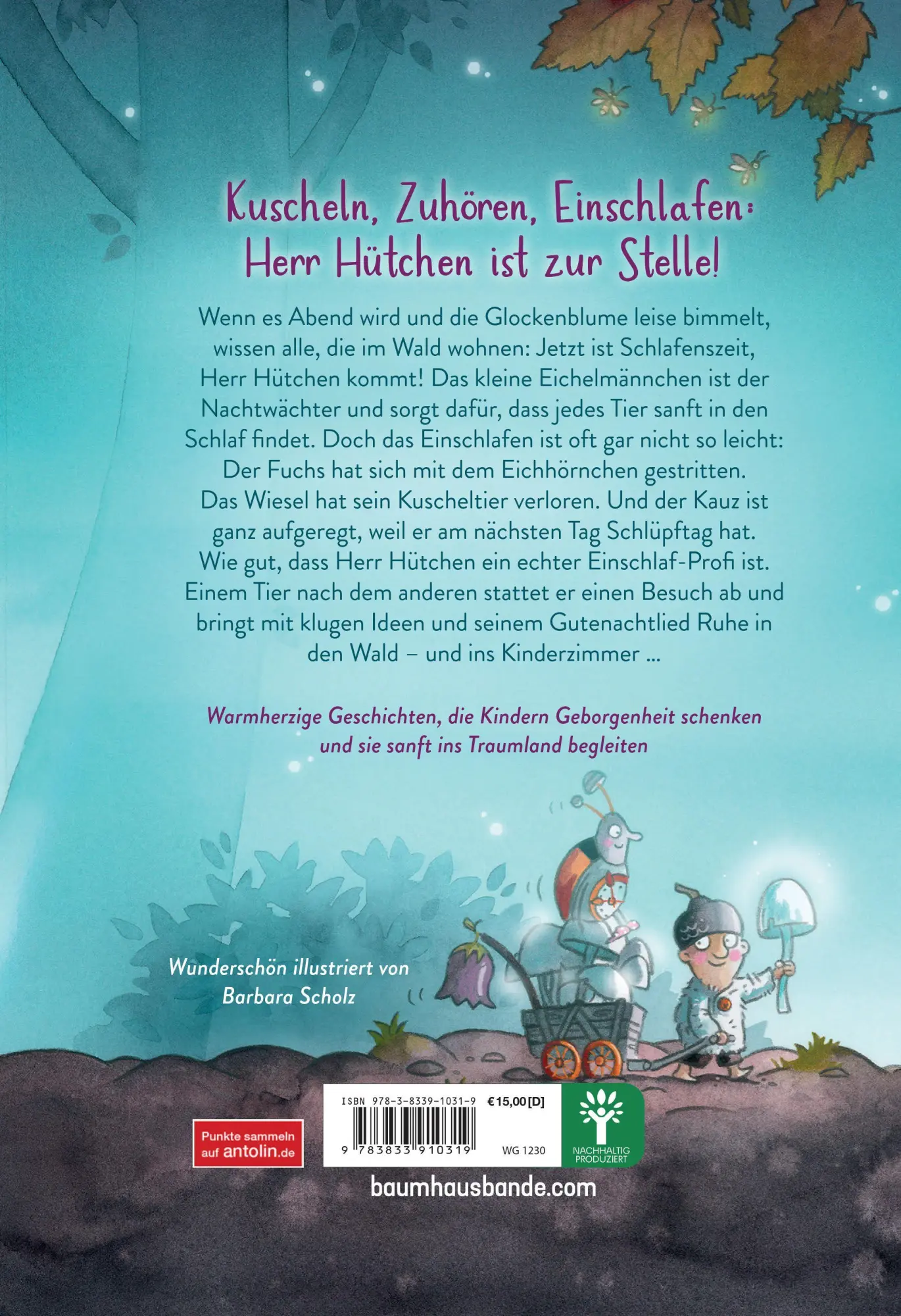 Bild: 9783833910319 | Herr Hütchen sagt Gute Nacht - Einschlaf-Geschichten aus dem Wald...