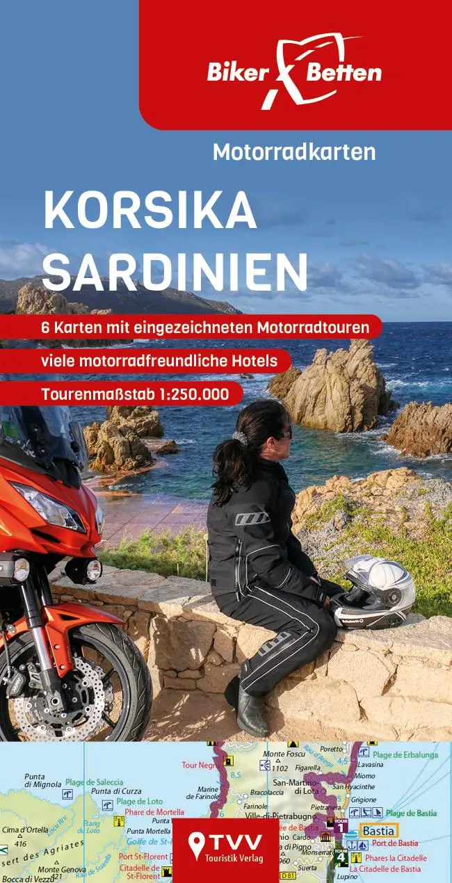 Cover: 9783965990319 | Motorradkarten Set Korsika Sardinien | Bikerbetten | (Land-)Karte