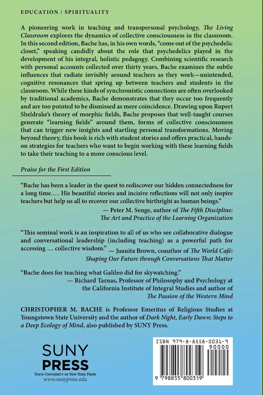 Rückseite: 9798855800319 | The Living Classroom | Teaching and Collective Consciousness | Bache