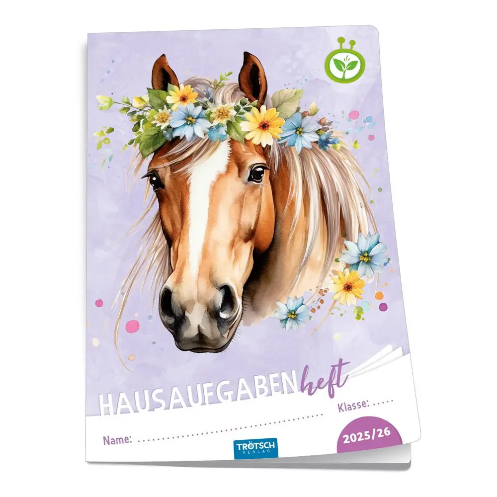 Cover: 4251901510419 | Trötsch Jahresbezogenes Hausaufgabenheft Grundschule Pferd 25/26 | KG