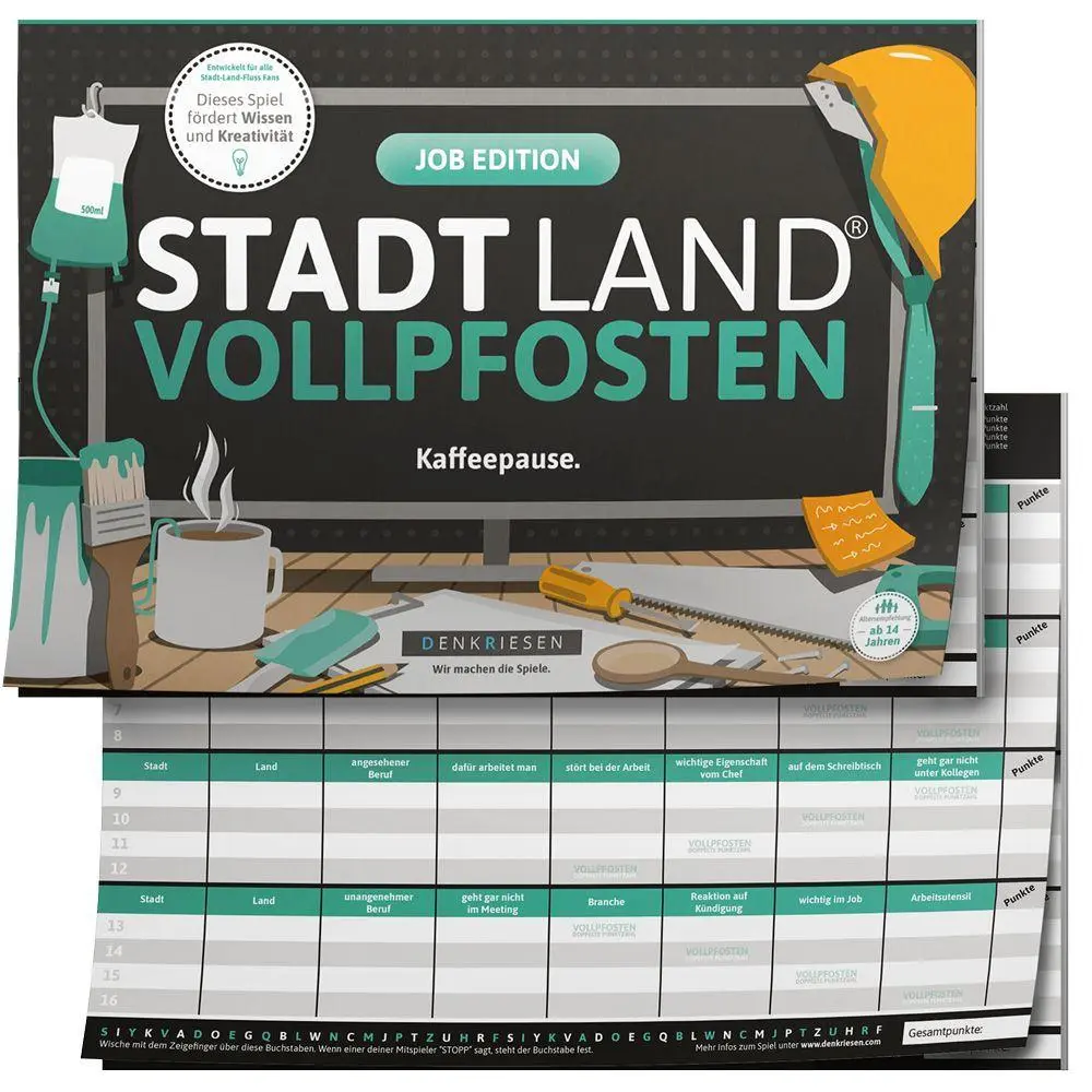 Cover: 4260528090419 | STADT LAND VOLLPFOSTEN® - JOB EDITION "Kaffeepause." | Kaffeepause.