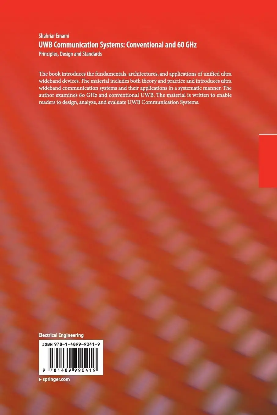 Rückseite: 9781489990419 | UWB Communication Systems: Conventional and 60 GHz | Shahriar Emami