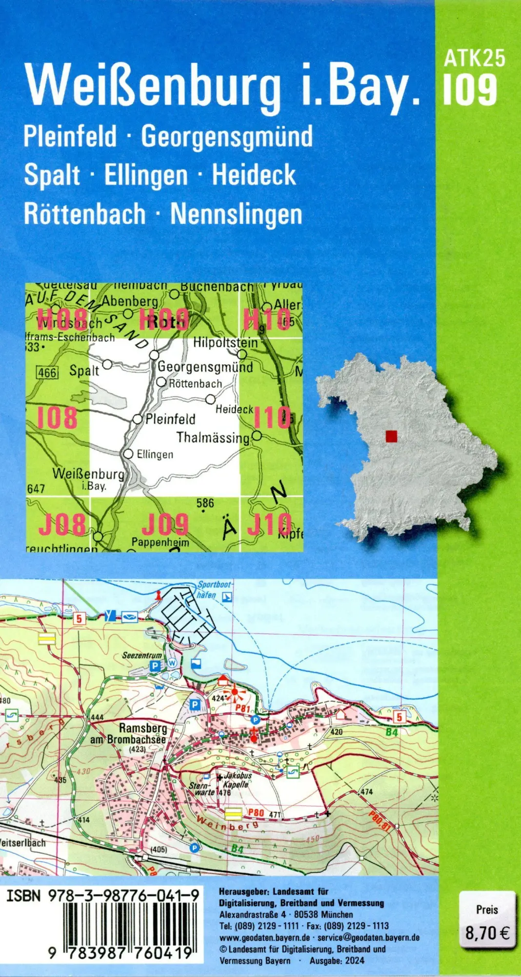 Bild: 9783987760419 | ATK25-I09 Weißenburg i.Bay. (Amtliche Topographische Karte 1:25000)