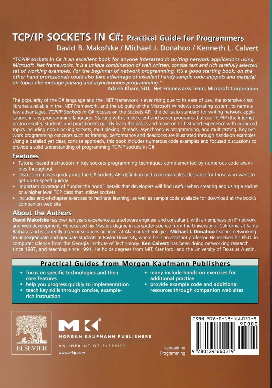 Rückseite: 9780124660519 | TCP/IP Sockets in C | Practical Guide for Programmers | Taschenbuch