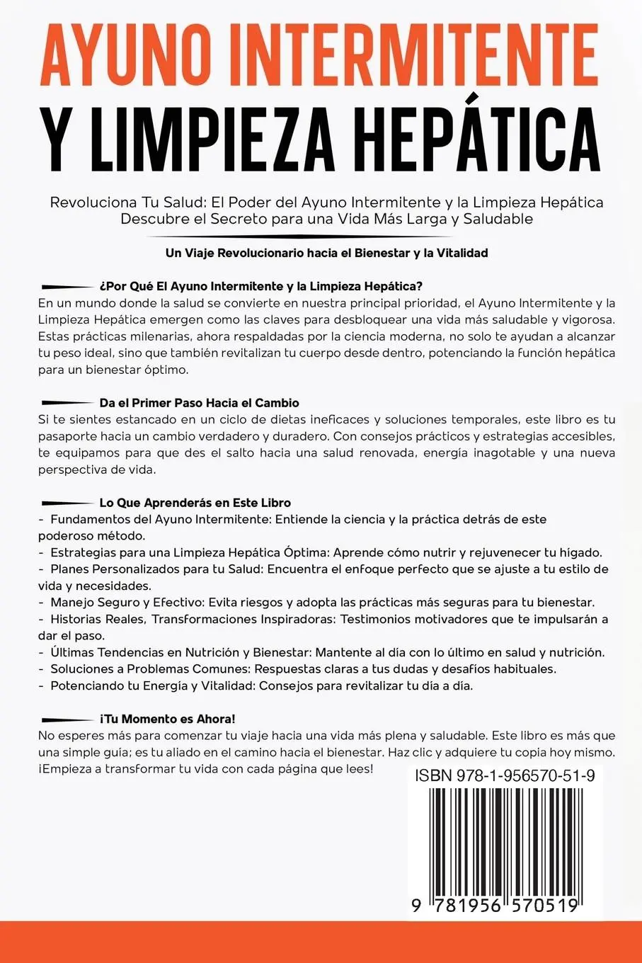 Rückseite: 9781956570519 | Ayuno Intermitente y Limpieza Hepática | Christina Ardiani | Buch
