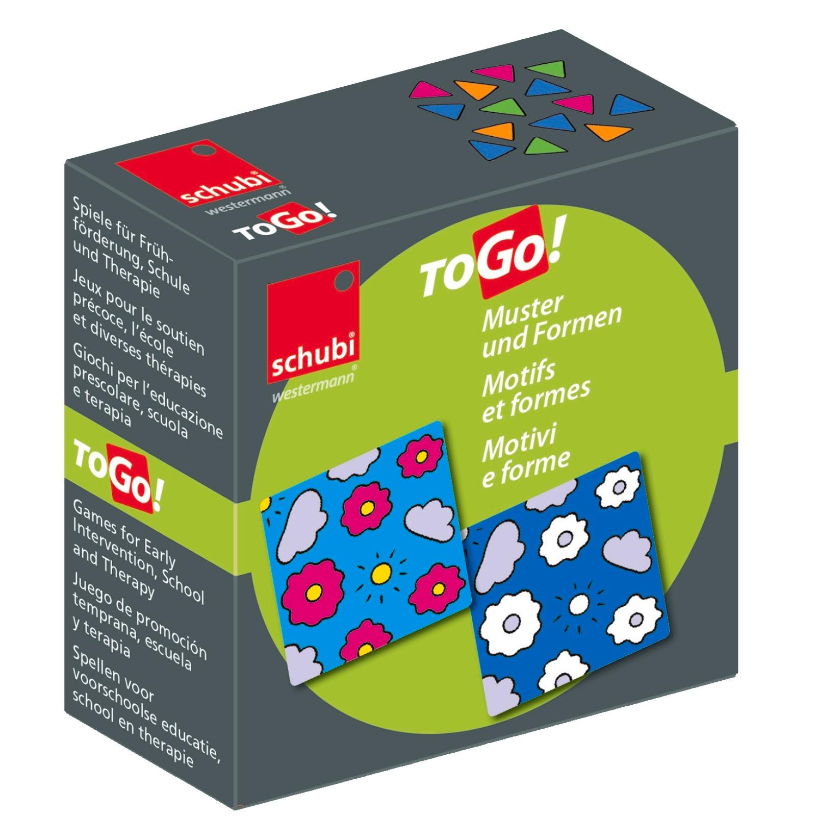 Cover: 9783072100519 | schubi ToGo 2 | Muster und Formen | Box | Lehr- und Lernkarten | 2021