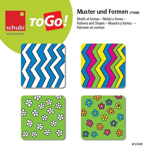 Bild: 9783072100519 | schubi ToGo 2 | Muster und Formen | Box | Lehr- und Lernkarten | 2021
