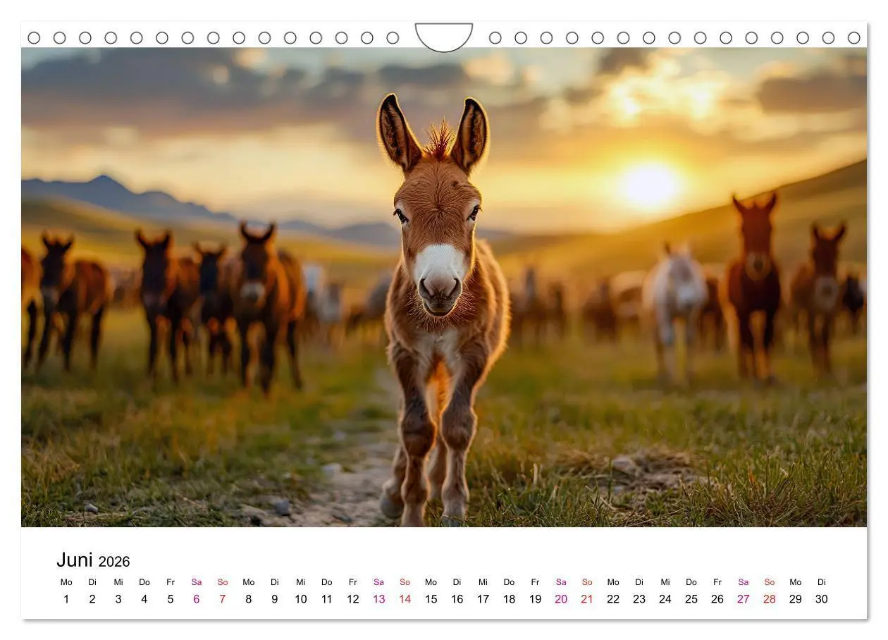Bild: 9783457310519 | Esel - neugierige Typen (Wandkalender 2026 DIN A4 quer), CALVENDO...