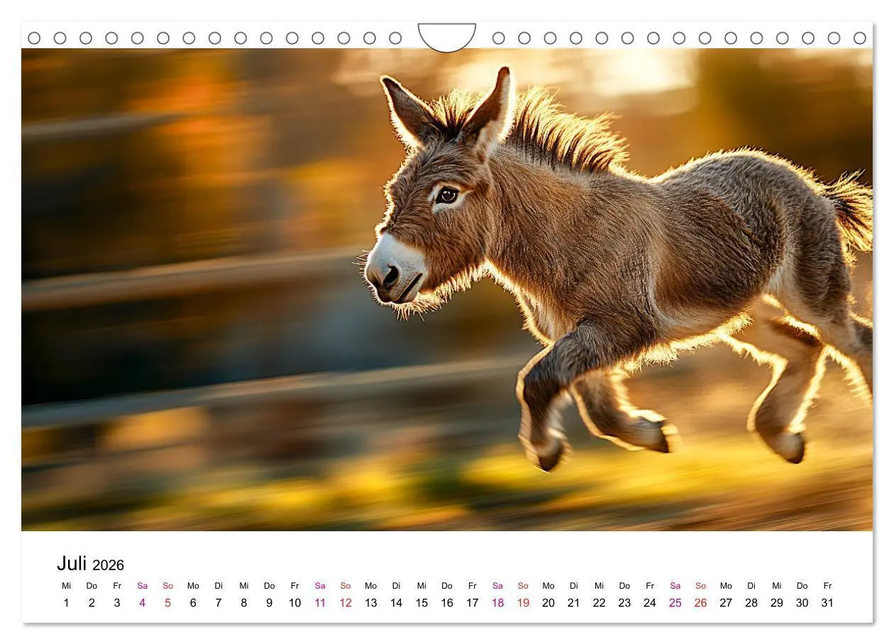 Bild: 9783457310519 | Esel - neugierige Typen (Wandkalender 2026 DIN A4 quer), CALVENDO...