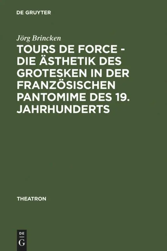 Cover: 9783484660519 | Tours de force - Die Ästhetik des Grotesken in der französischen...