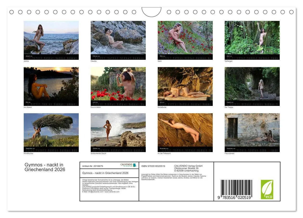 Bild: 9783516020519 | Gymnos - nackt in Griechenland 2026 (Wandkalender 2026 DIN A4...