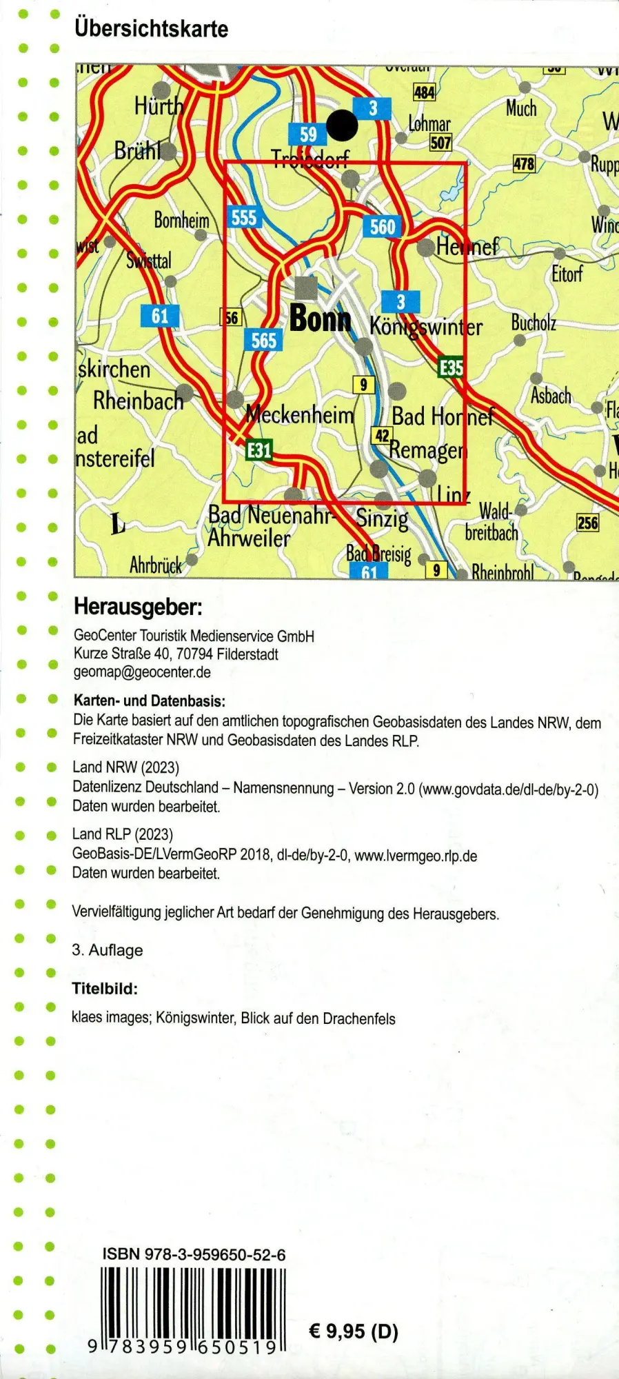 Bild: 9783959650519 | Bonn, Siebengebirge und Kottenforst Blatt 22 topographische...