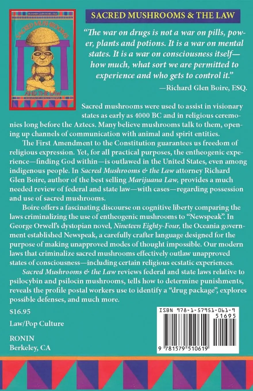 Rückseite: 9781579510619 | Sacred Mushrooms &amp; the Law | Richard Glen Boire | Taschenbuch | 2002
