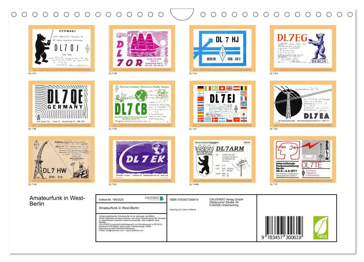 Bild: 9783457300619 | Amateurfunk in West-Berlin (Wandkalender 2026 DIN A4 quer),...