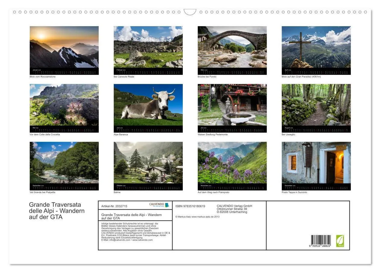 Bild: 9783516180619 | Grande Traversata delle Alpi - Wandern auf der GTA (Wandkalender...