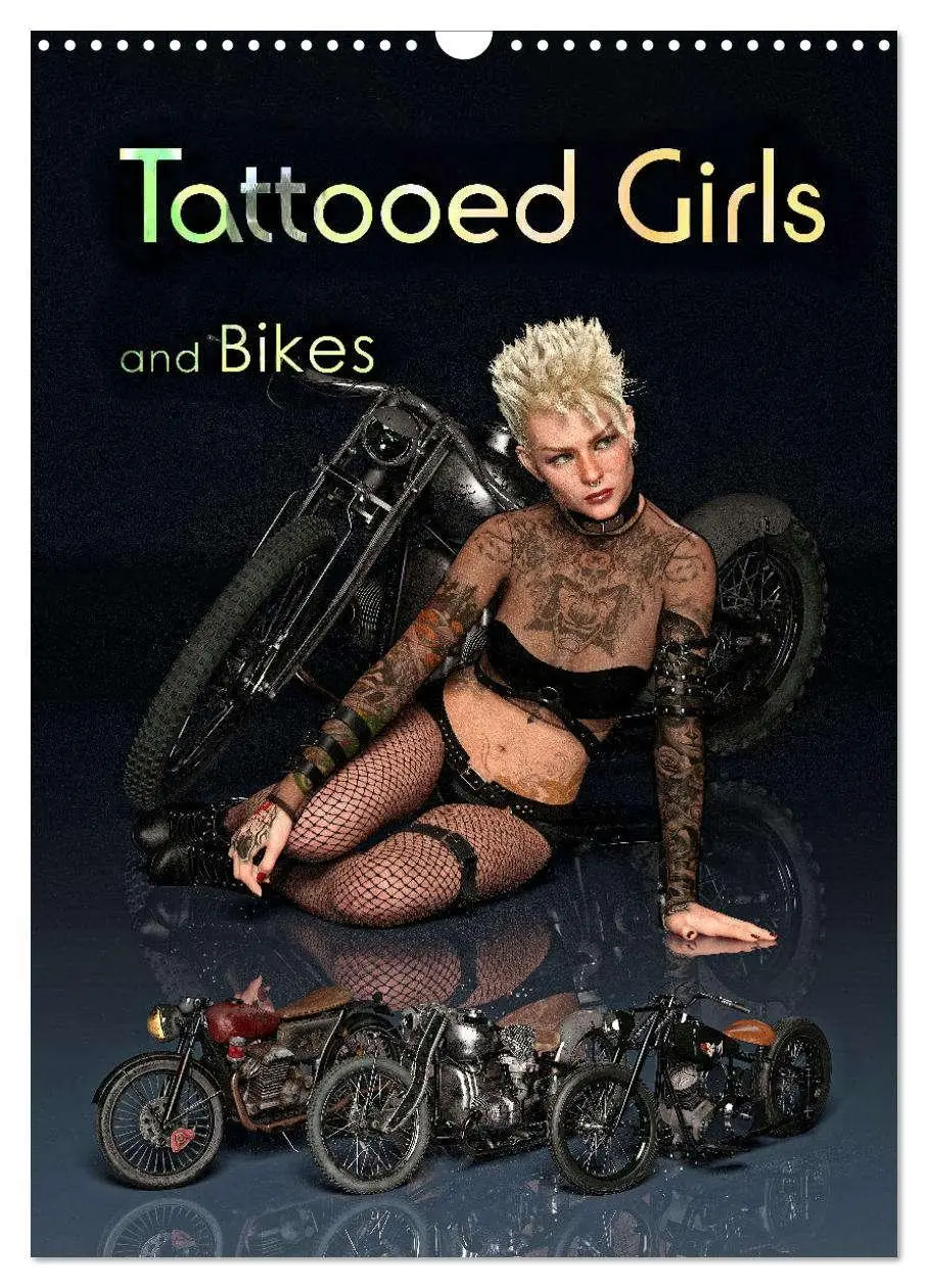 Cover: 9783516320619 | Tattooed Girls and Bikes (Wandkalender 2026 DIN A3 hoch), CALVENDO...
