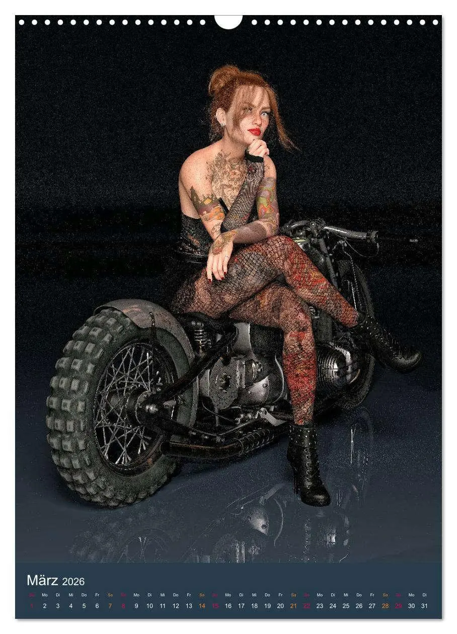 Bild: 9783516320619 | Tattooed Girls and Bikes (Wandkalender 2026 DIN A3 hoch), CALVENDO...