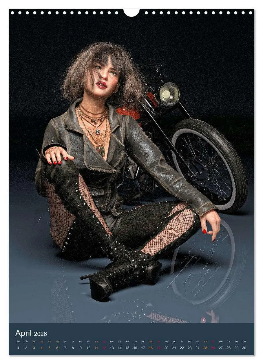 Bild: 9783516320619 | Tattooed Girls and Bikes (Wandkalender 2026 DIN A3 hoch), CALVENDO...