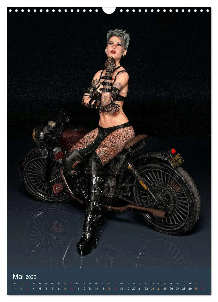 Bild: 9783516320619 | Tattooed Girls and Bikes (Wandkalender 2026 DIN A3 hoch), CALVENDO...