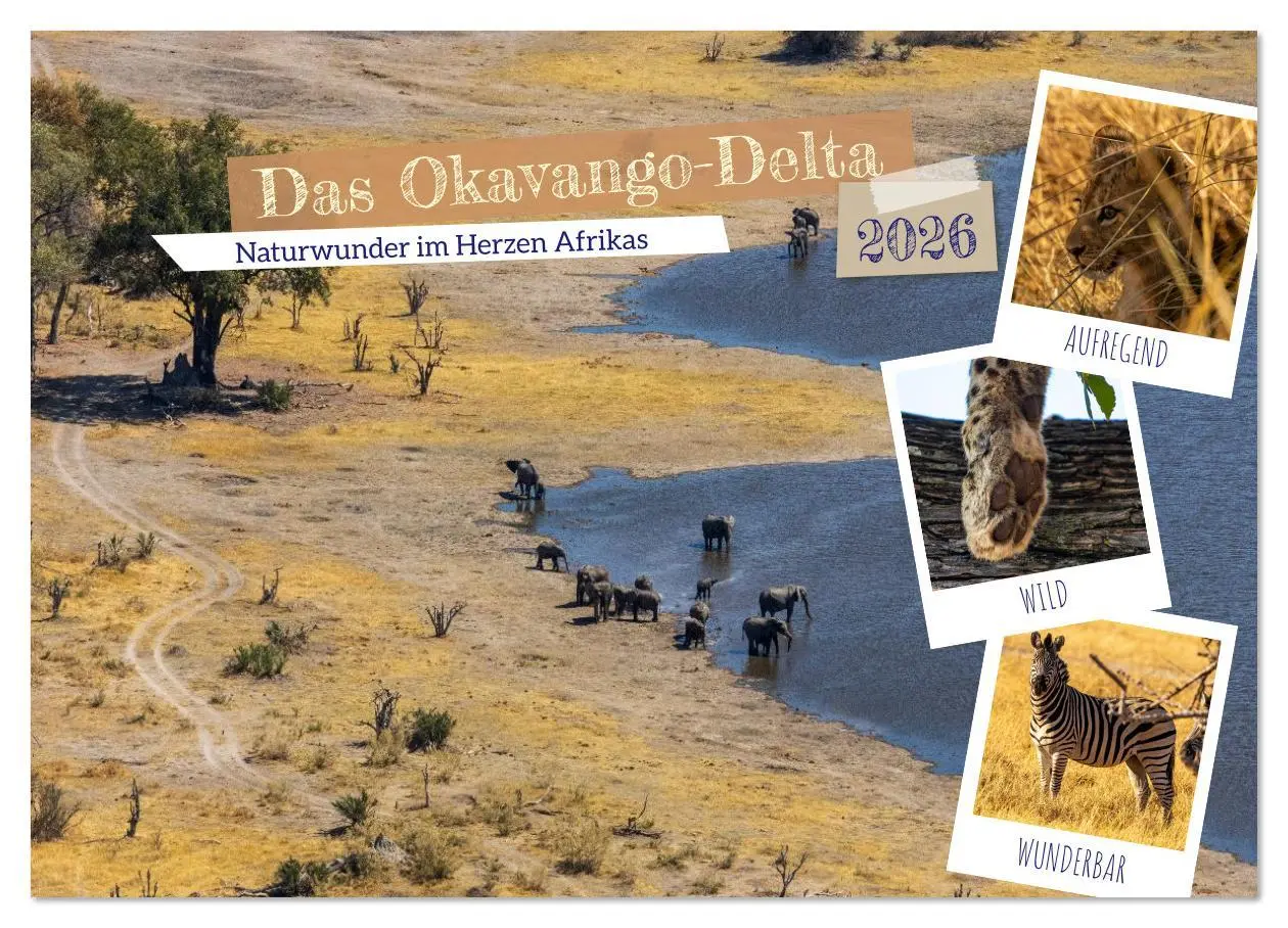 Cover: 9783516630619 | Das Okavango-Delta - Naturwunder im Herzen Afrikas (Wandkalender...