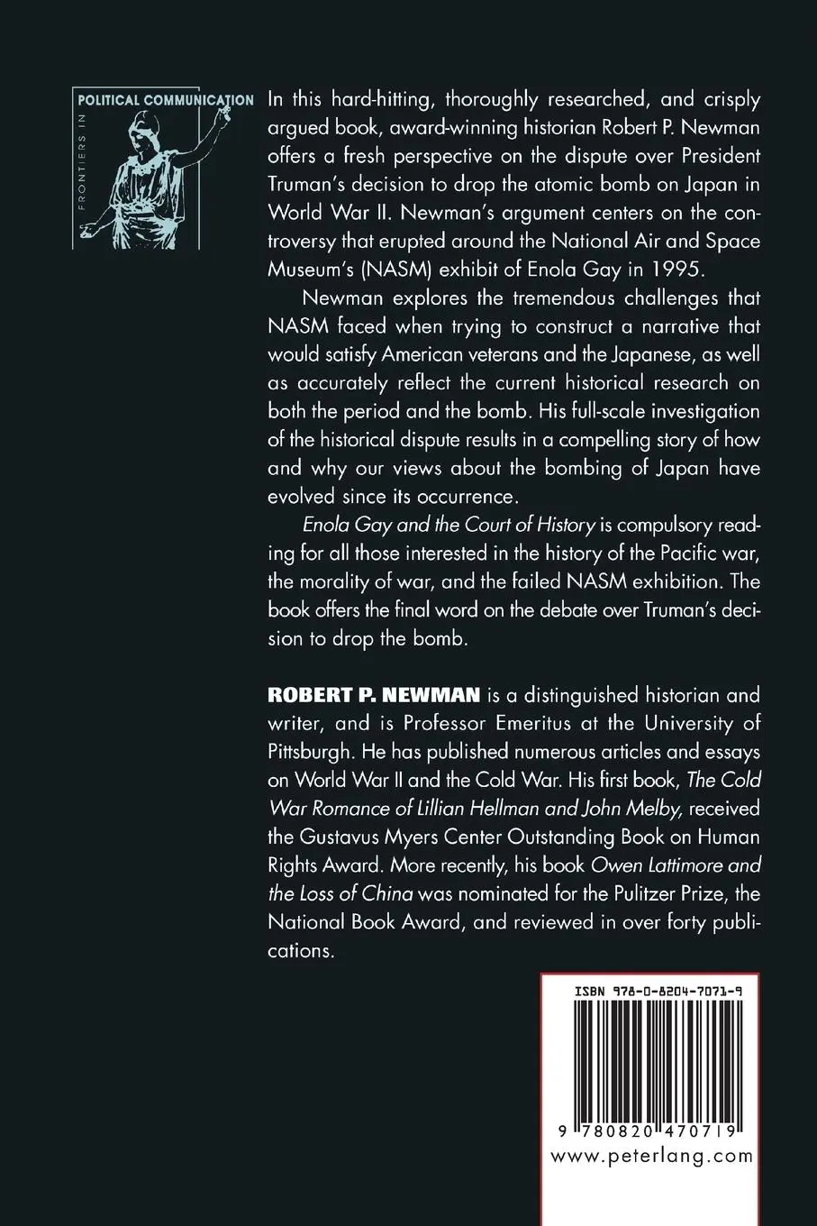 Rückseite: 9780820470719 | Enola Gay and the Court of History | Robert P. Newman | Taschenbuch