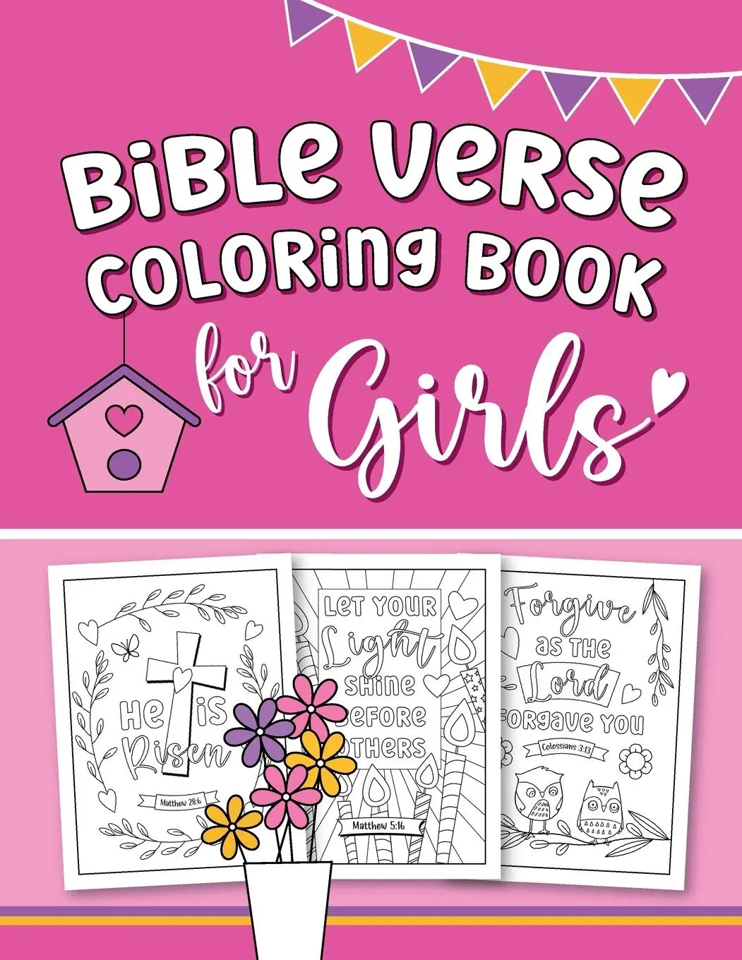 Cover: 9781738510719 | Bible Verse Coloring Book for Girls | The Joyful Way Books | Buch