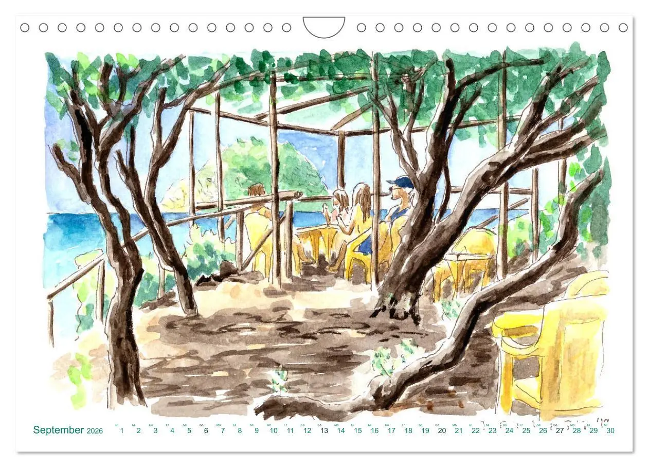 Bild: 9783457840719 | Toskana-Insel Elba - Aquarellskizzen (Wandkalender 2026 DIN A4...