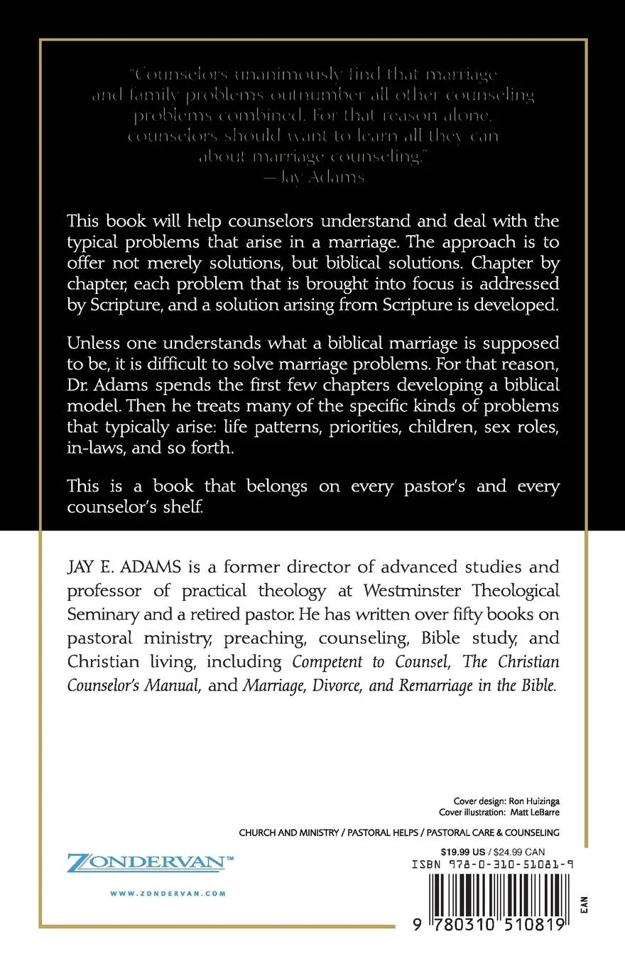 Rückseite: 9780310510819 | Solving Marriage Problems | Jay Edward Adams | Taschenbuch | Englisch