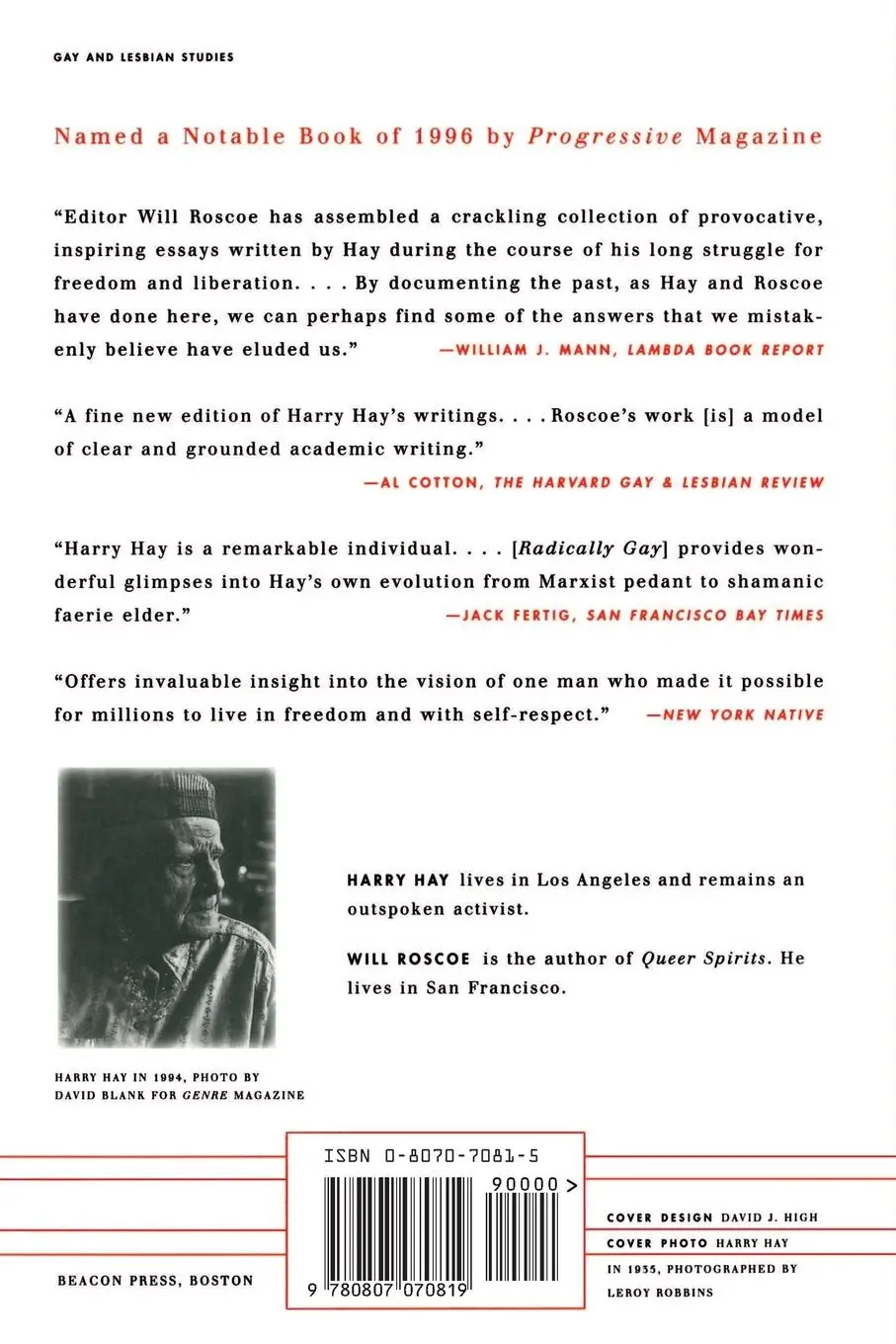 Rückseite: 9780807070819 | Radically Gay | Harry Hay | Taschenbuch | Einband - flex.(Paperback)