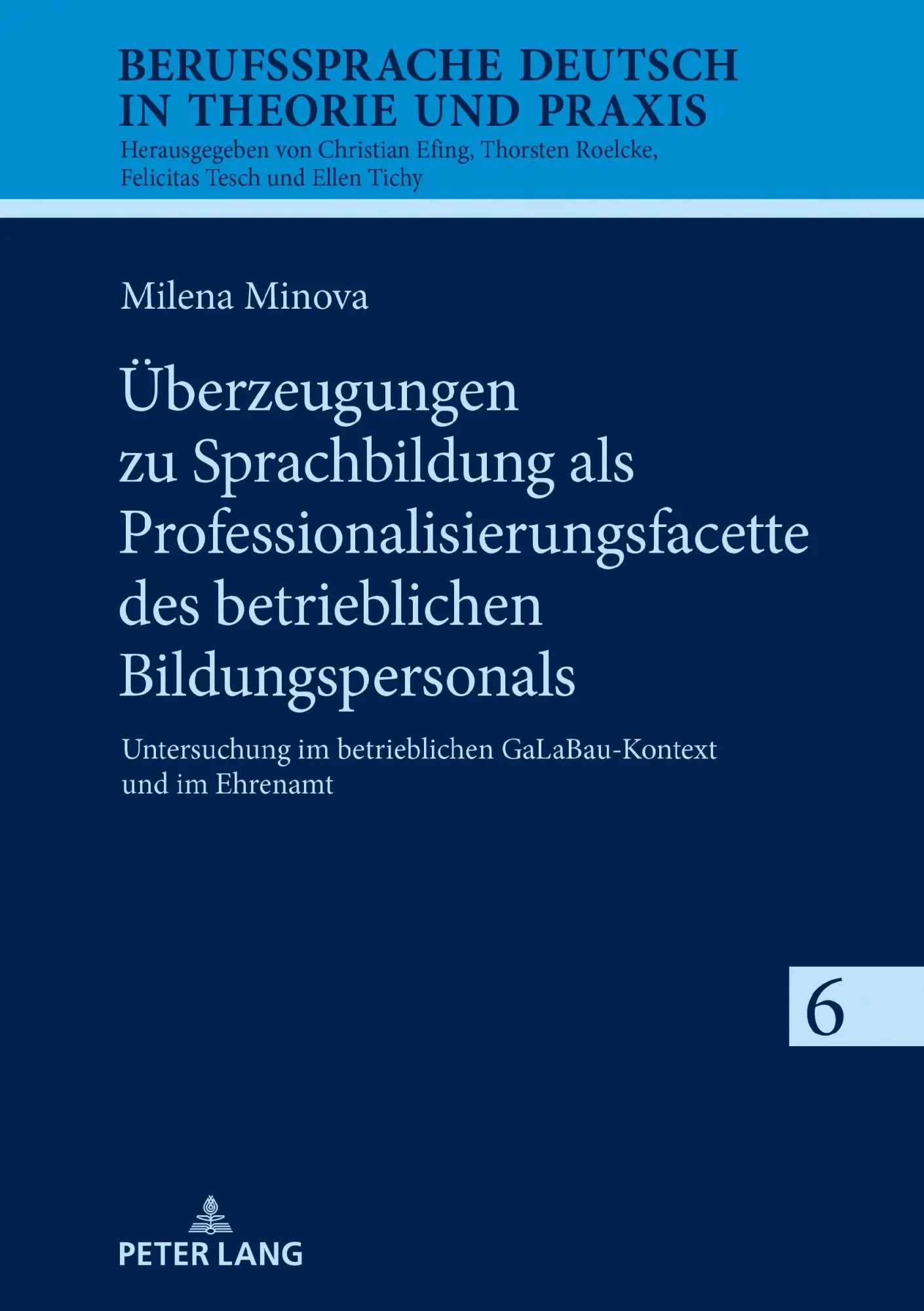 Cover: 9783631900819 | Überzeugungen zu Sprachbildung als Professionalisierungsfacette des...