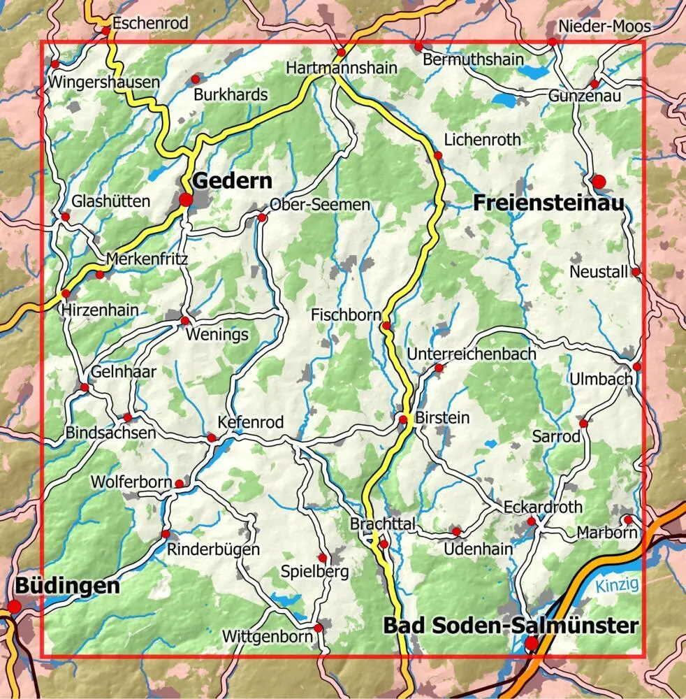 Bild: 9783960990819 | NaturNavi Wanderkarte mit Radwegen Vogelsberg Süd | (Land-)Karte