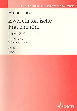 Cover: 9790001170819 | Two Hasidic pieces for female choir | Viktor Ullmann | Partitur | 2010