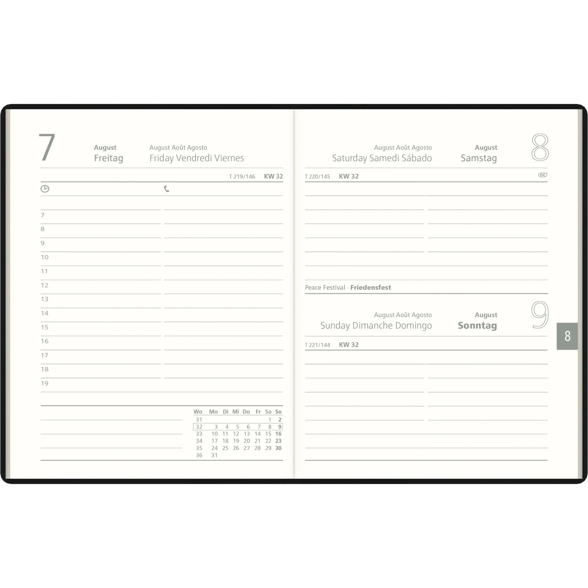 Bild: 4069095000919 | Taschenkalender schwarz 2026 - Bürokalender 10,2x14,2 - 1 Tag auf 1...