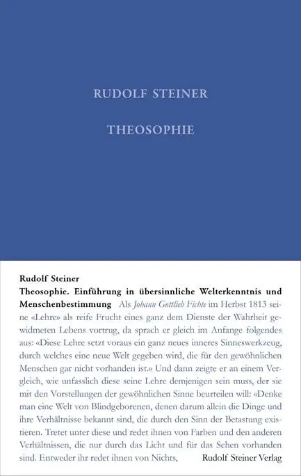 Cover: 9783727400919 | Theosophie | Rudolf Steiner | Buch | Lesebändchen | 246 S. | Deutsch