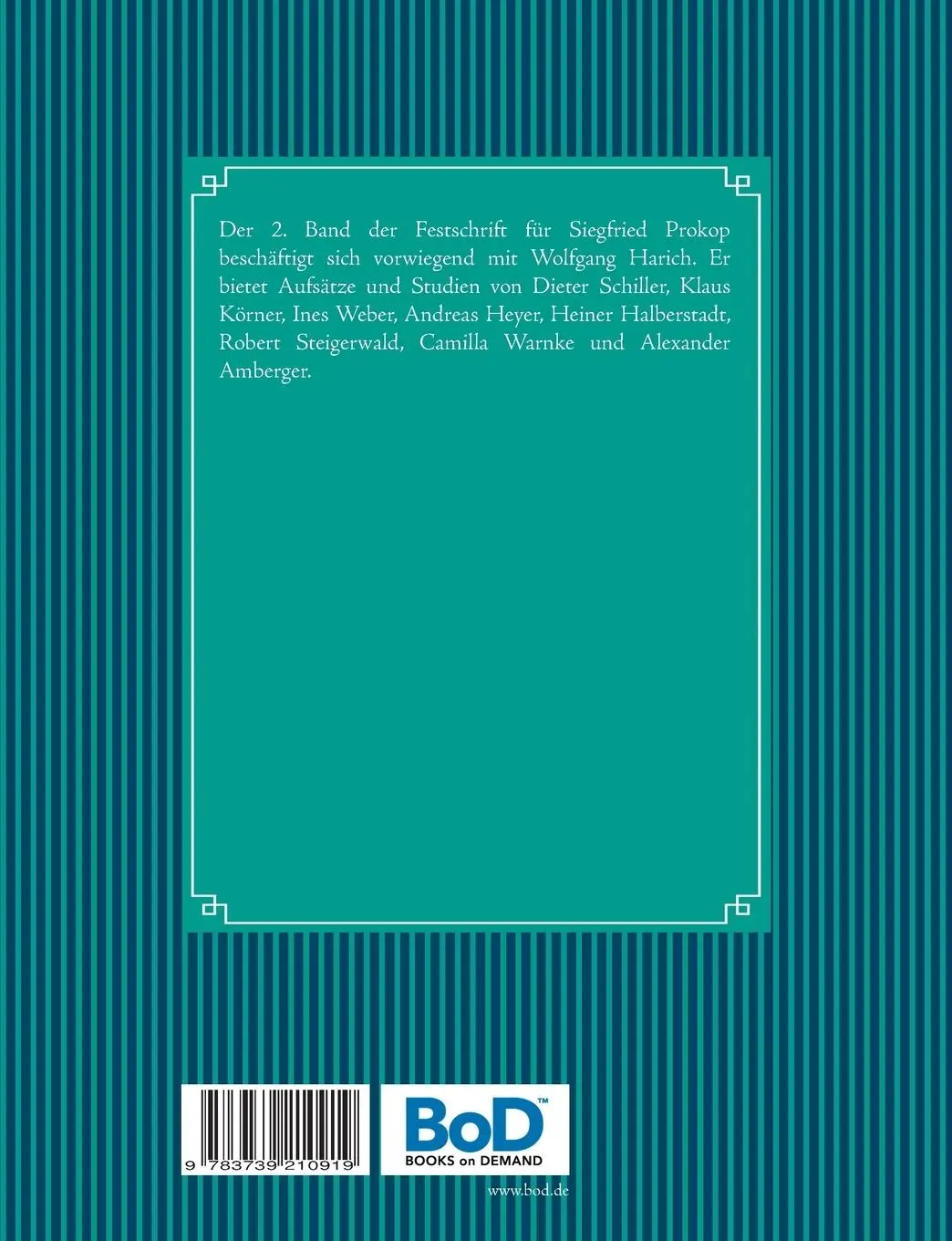 Rückseite: 9783739210919 | Diskussionen aus der DDR | Festschrift für Siegfried Prokop, Band 2