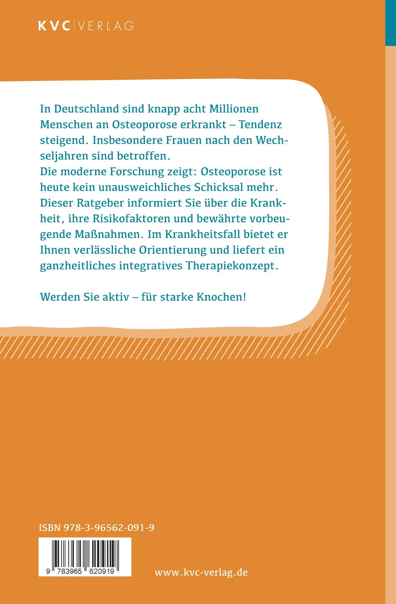 Rückseite: 9783965620919 | Osteoporose | Vorbeugung und Selbsthilfe | Michael Elies (u. a.)