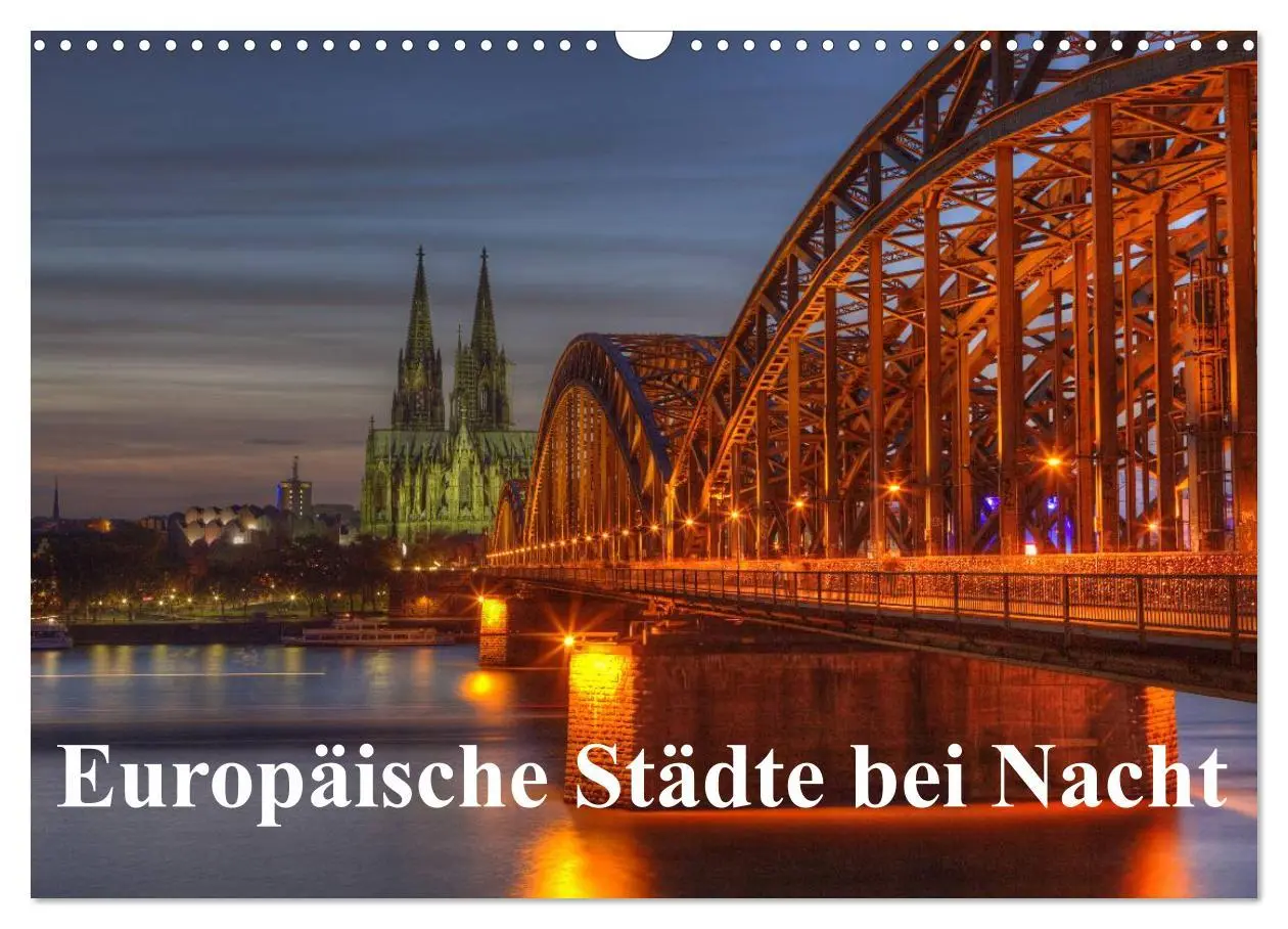 Cover: 9783516111019 | Europäische Städte bei Nacht (Wandkalender 2026 DIN A3 quer),...