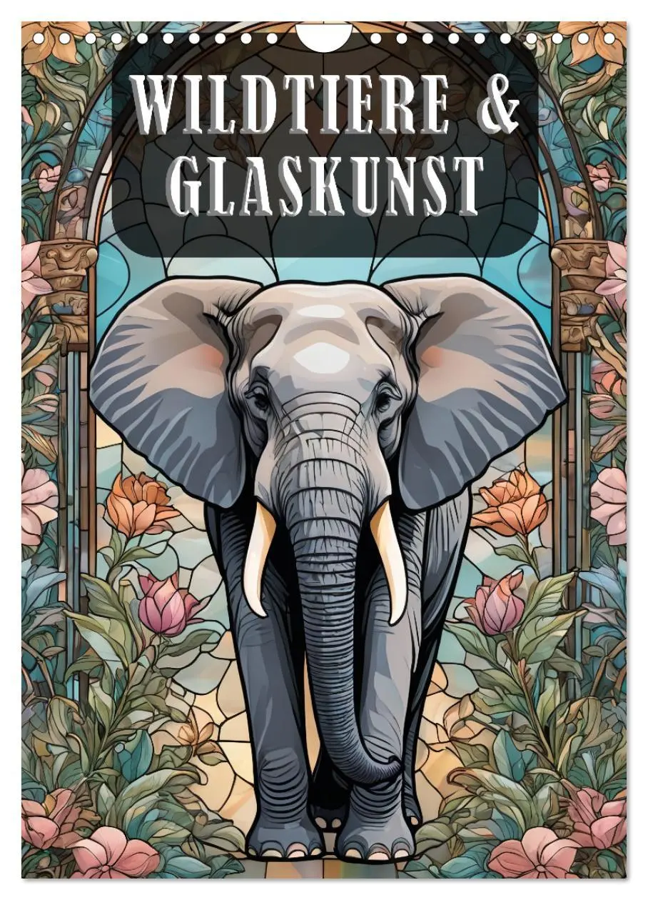 Cover: 9783516281019 | Wildtiere und Glaskunst im Tiffany Stil (Wandkalender 2026 DIN A4...