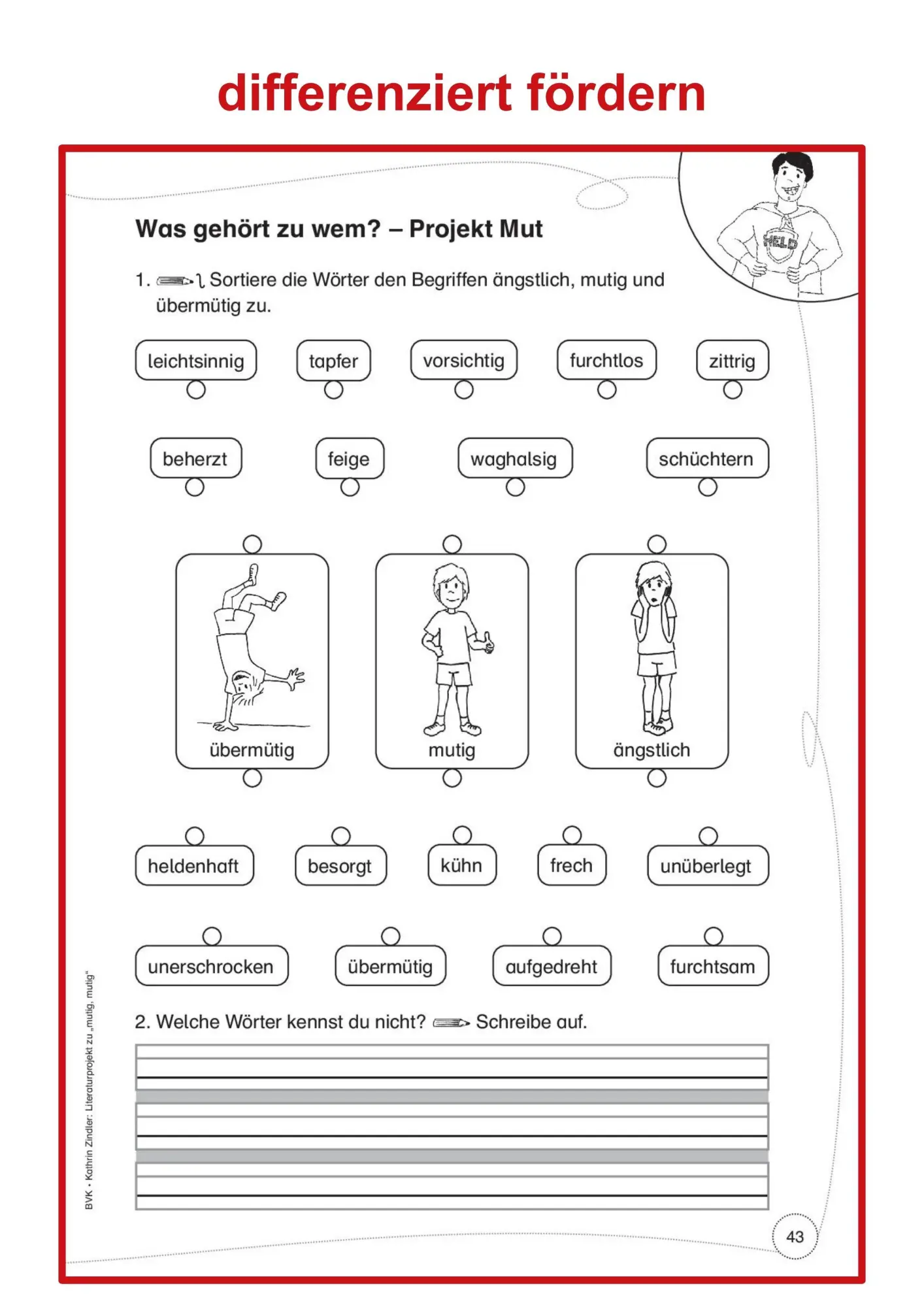 Bild: 9783965201019 | Literaturprojekt zu mutig, mutig | Kathrin Zindler | Broschüre | 44 S.